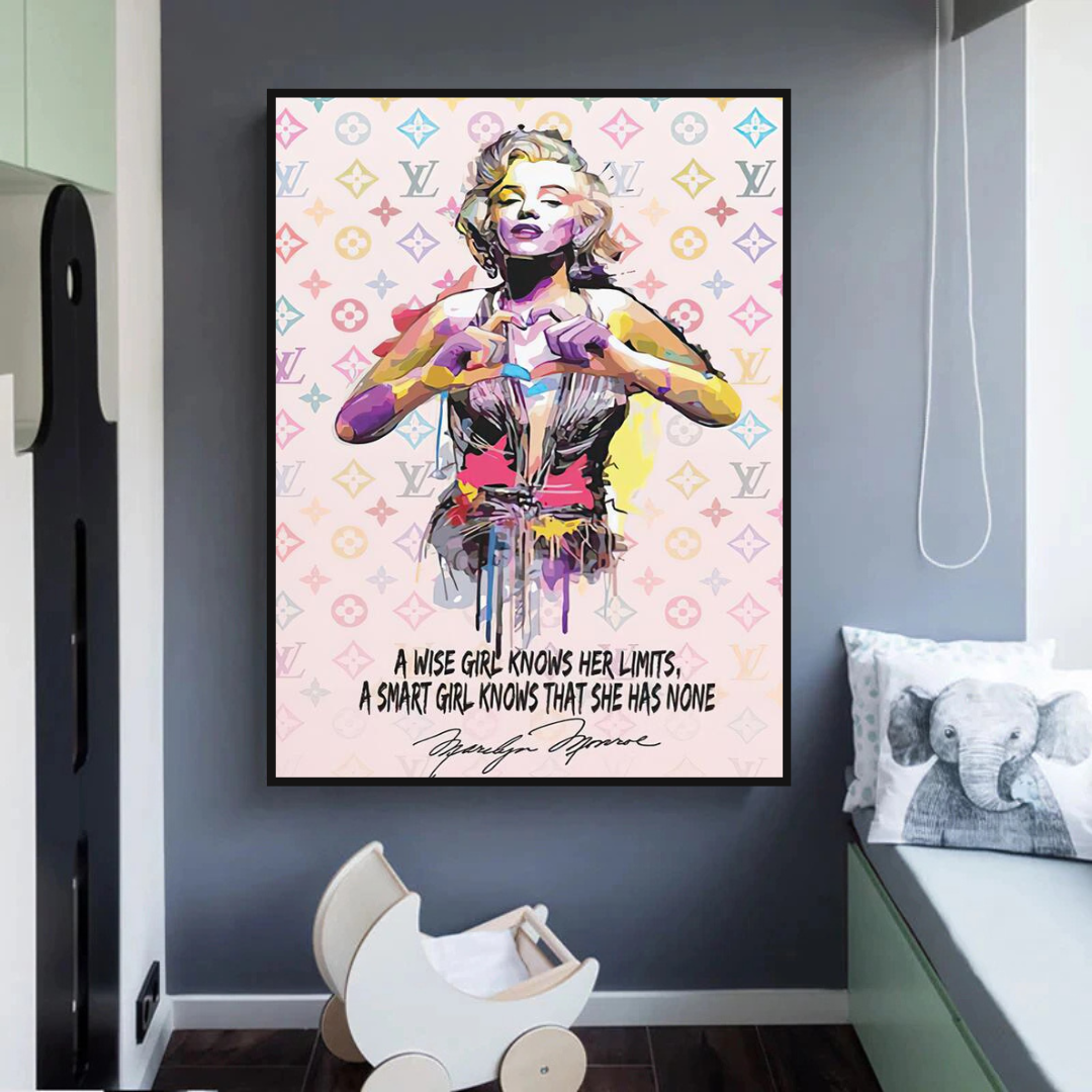 LV Wise Girl Marilyn Poster - Stylish Art for Your Walls-ChandeliersDecor.com