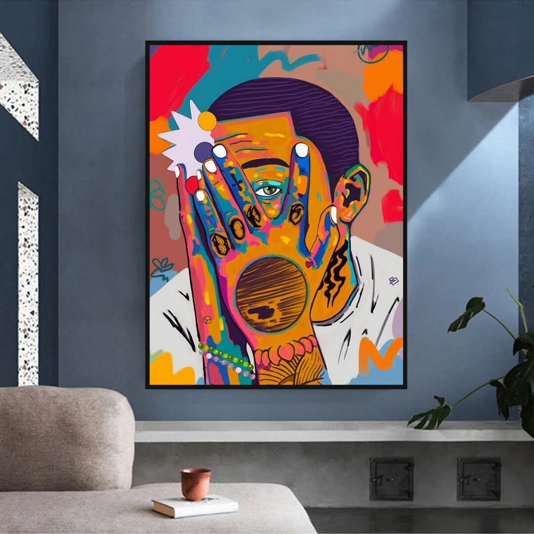 Mac Miller Singer Graffiti Hip Hop Canvas Wall Art-ChandeliersDecor.com