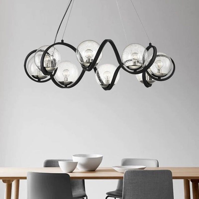 Magic Bean Molecular LED Chandelier with Glass Bubbles-ChandeliersDecor.com