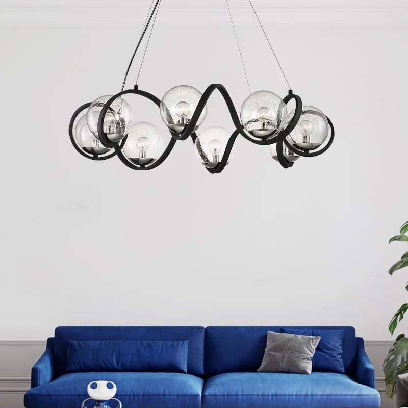 Magic Bean Molecular LED Chandelier with Glass Bubbles-ChandeliersDecor.com