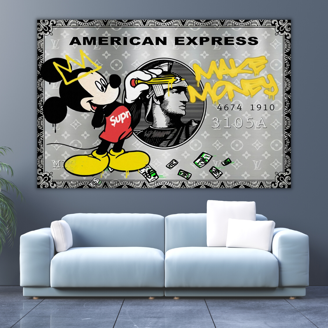 ChandeliersDecor.com-Wall Posters-Make Money - Disney Mickey Canvas Wall Art