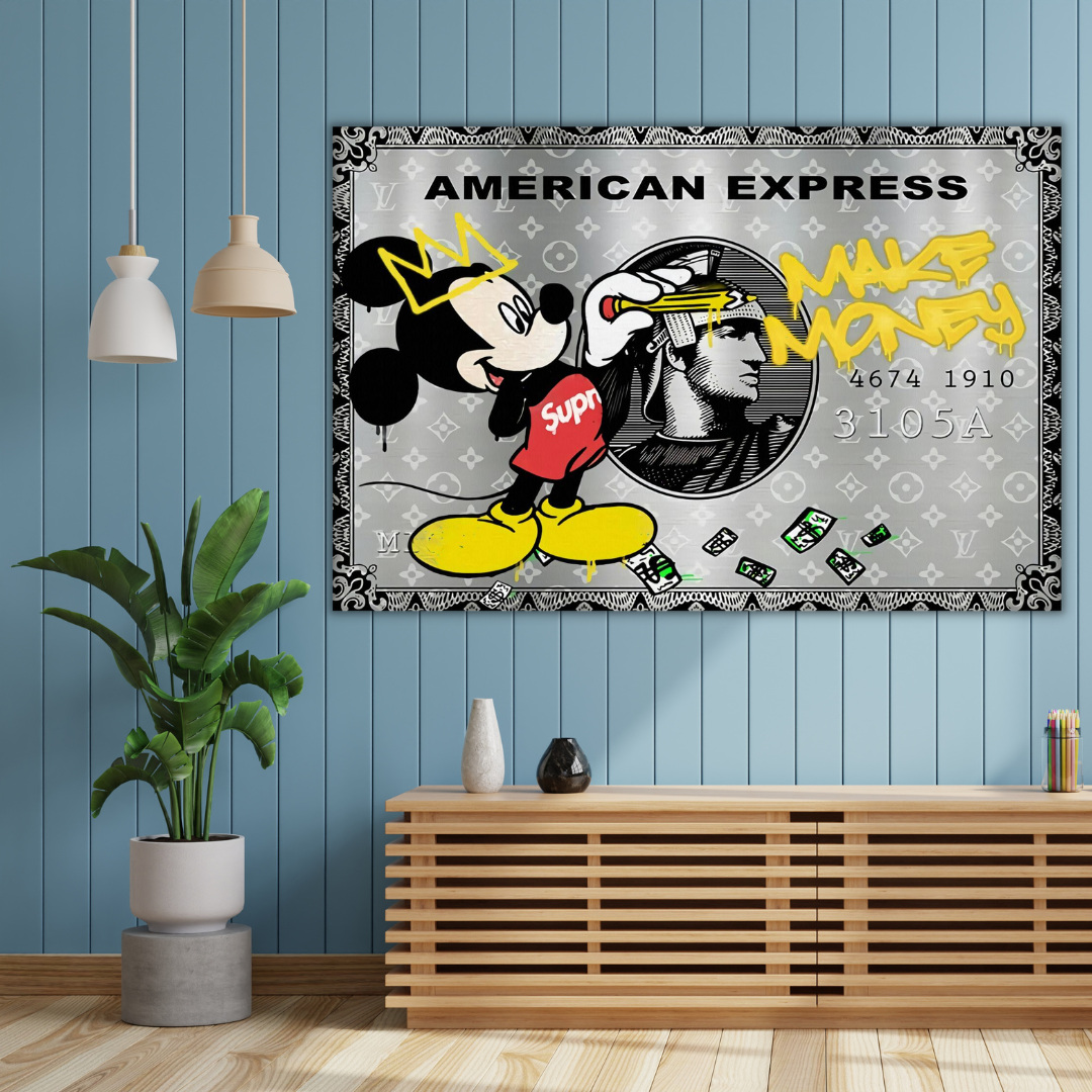 ChandeliersDecor.com-Wall Posters-Make Money - Disney Mickey Canvas Wall Art