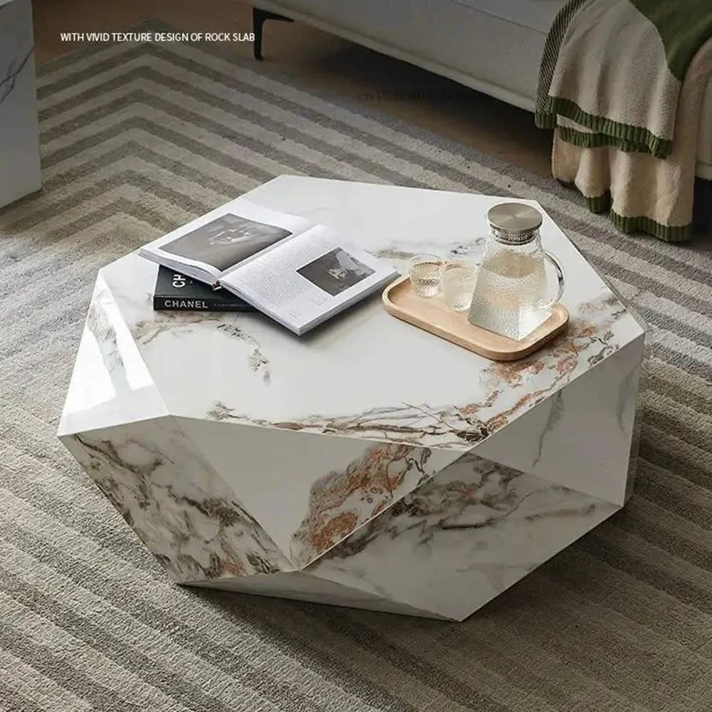 Marble Diamond Designer Coffee Table-ChandeliersDecor.com