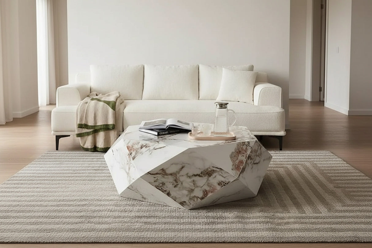 Marble Diamond Designer Coffee Table-ChandeliersDecor.com