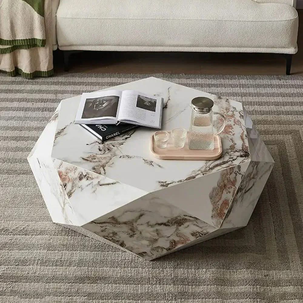 Marble Diamond Designer Coffee Table-ChandeliersDecor.com