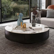 ChandeliersDecor.com-Coffee Tables-Marble Effect Solid Slab Round Coffee Table