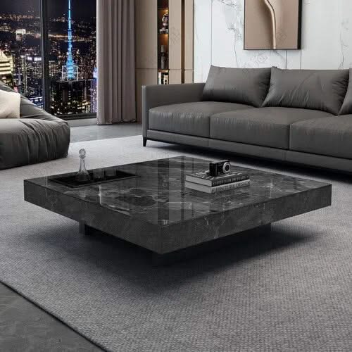 Marble Gloss Coffee Table-ChandeliersDecor.com