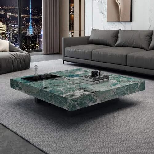 Marble Gloss Coffee Table-ChandeliersDecor.com