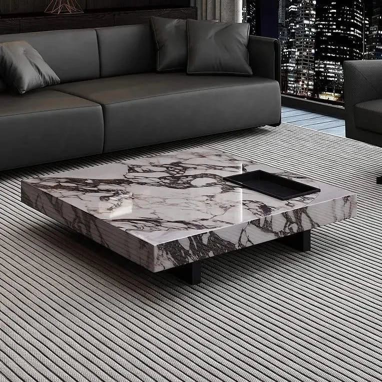 Marble Gloss Coffee Table-ChandeliersDecor.com