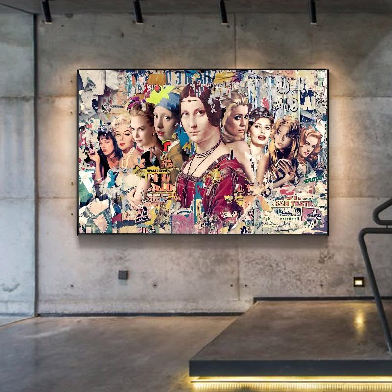 Marilyn and Mona Poster: Iconic Collaboration-ChandeliersDecor.com