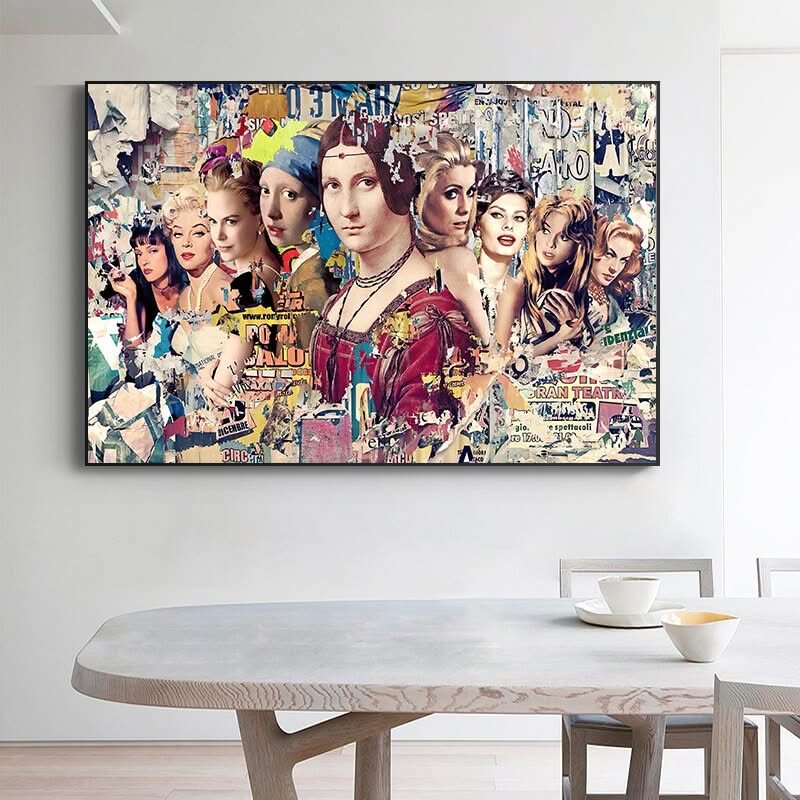 Marilyn and Mona Poster: Iconic Collaboration-ChandeliersDecor.com