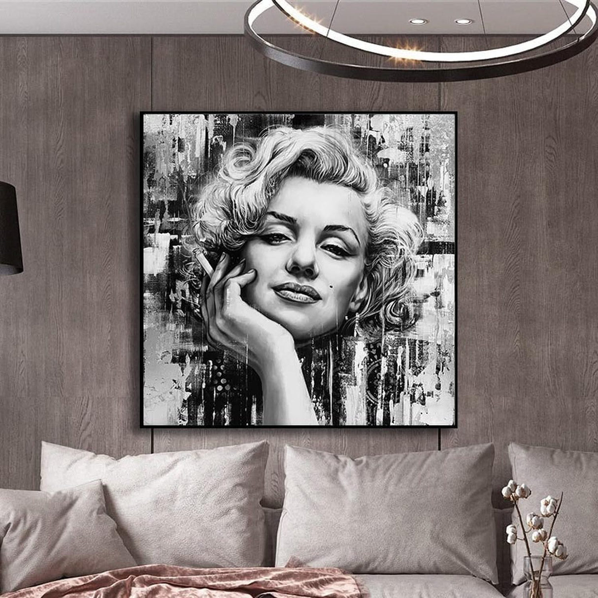 Marilyn Black and White: A Timeless Art Piece-ChandeliersDecor.com