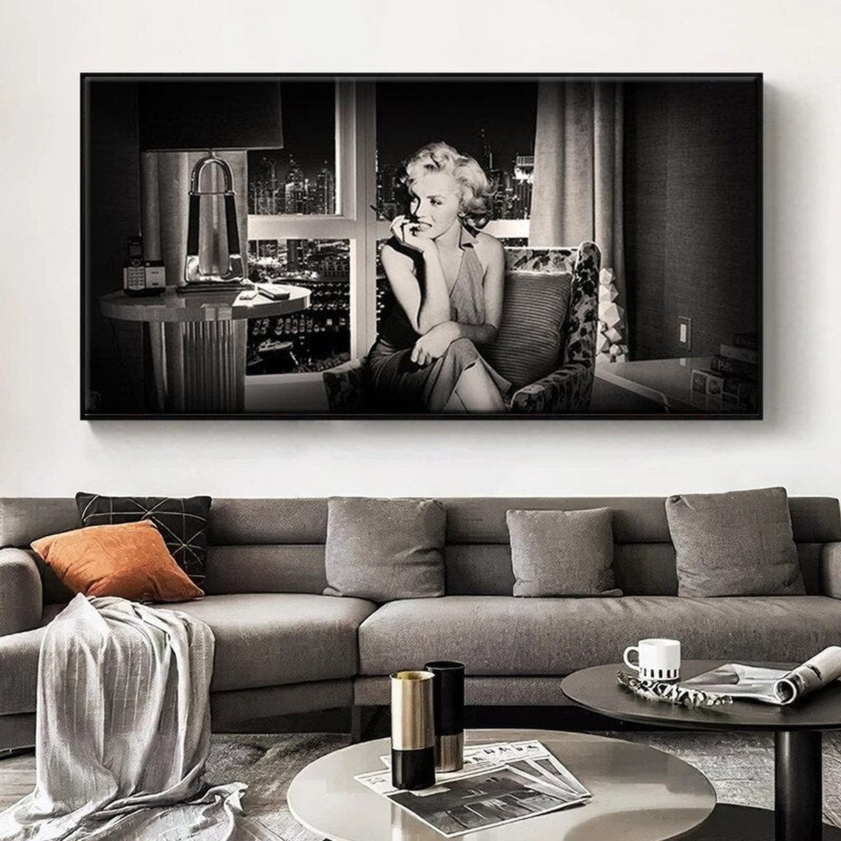 ChandeliersDecor.com-Wall Posters-Marilyn Monroe Black and White Poster: Iconic Wall Art