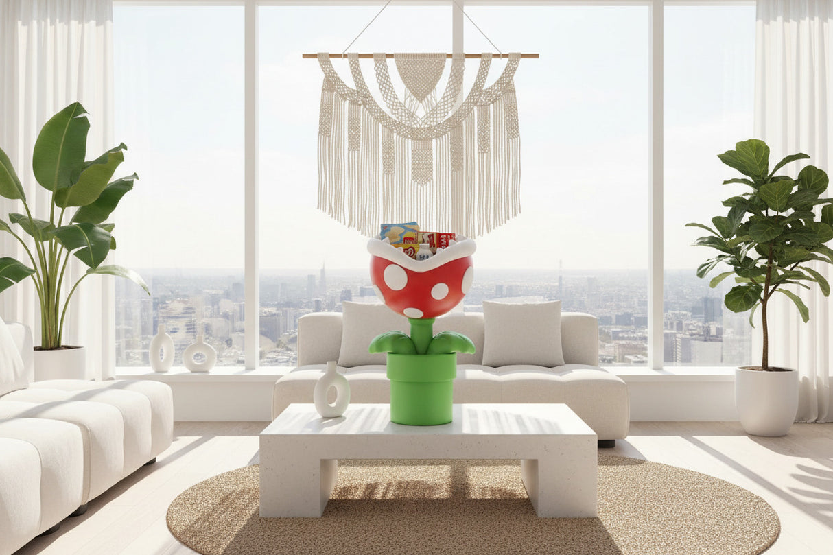 ChandeliersDecor.com-Kids Statues-Mario Flower Statue: Unique Ornament for Mario Fans