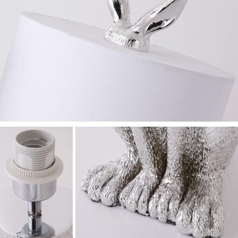 ChandeliersDecor.com-Table Lamp-Masked Rabbit Resin Table Lamp - Illuminate Your Space