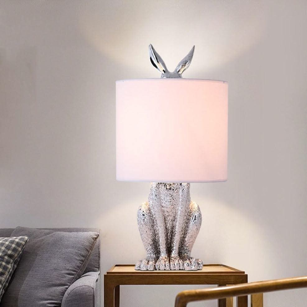 ChandeliersDecor.com-Table Lamp-Masked Rabbit Resin Table Lamp - Illuminate Your Space