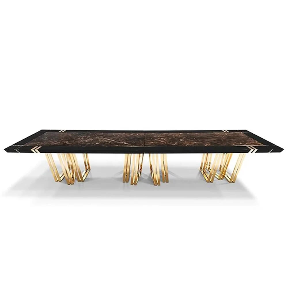Mejam Luxury Bronze Marble Dining Table-ChandeliersDecor.com