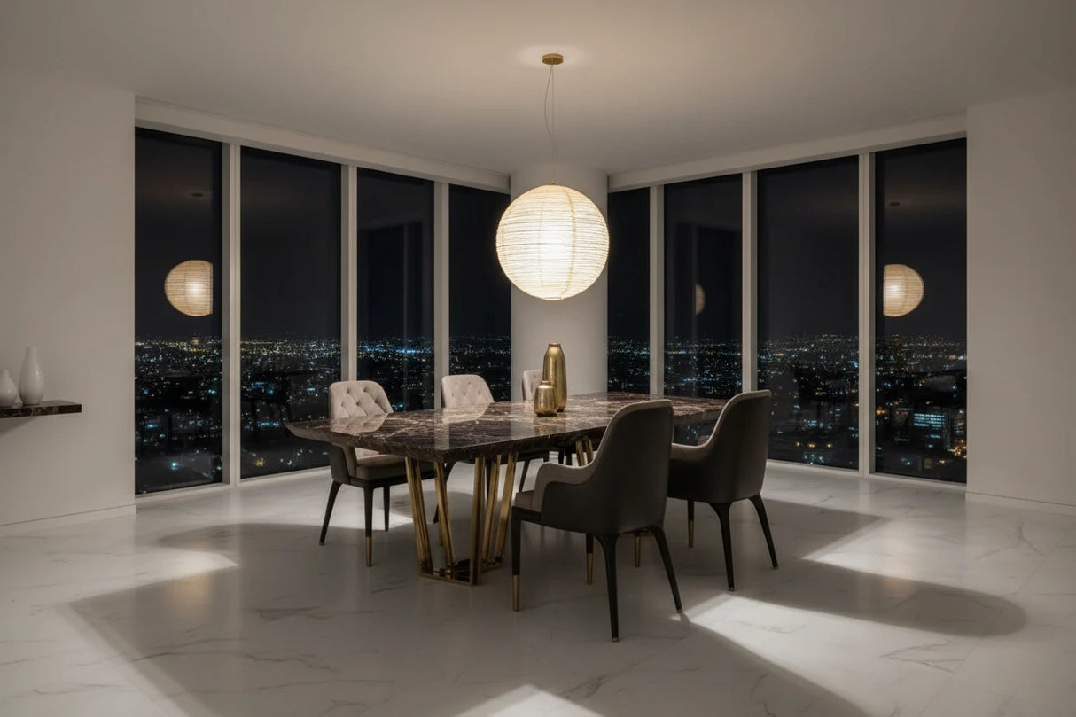Mejam Luxury Bronze Marble Dining Table-ChandeliersDecor.com