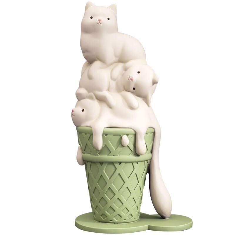 ChandeliersDecor.com-Kids Statues-Melted Ice Cream Cat Statues Sculpture Ornament