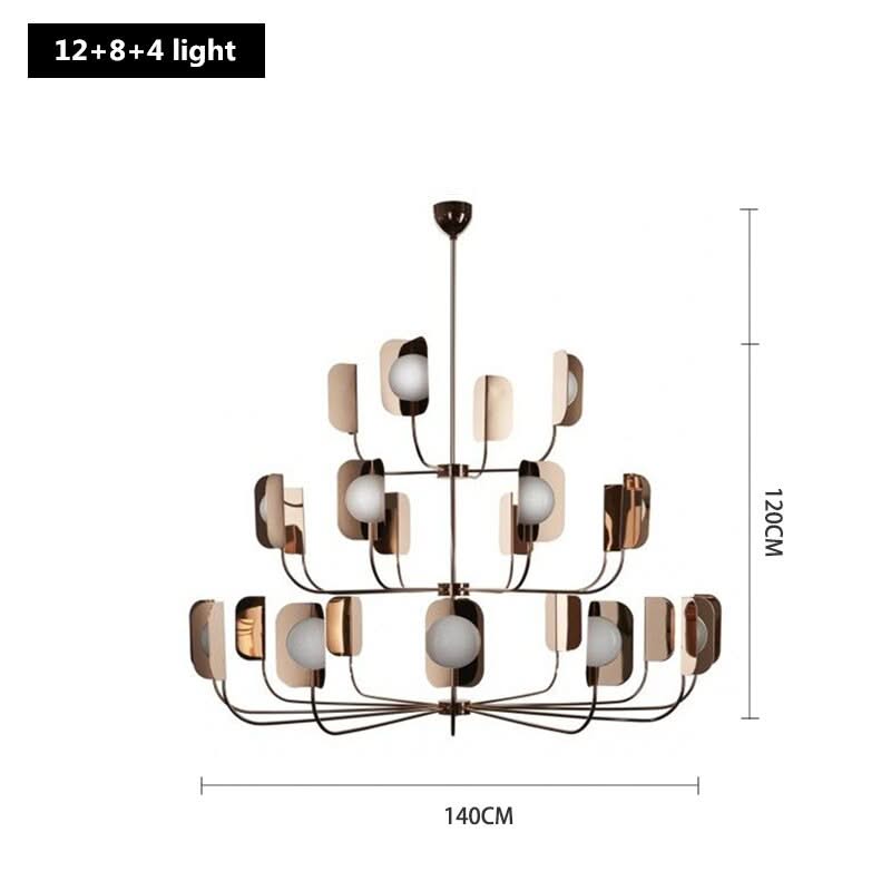 Metal Leaves Globe Chandelier - Stunning Lighting Fixture-ChandeliersDecor.com
