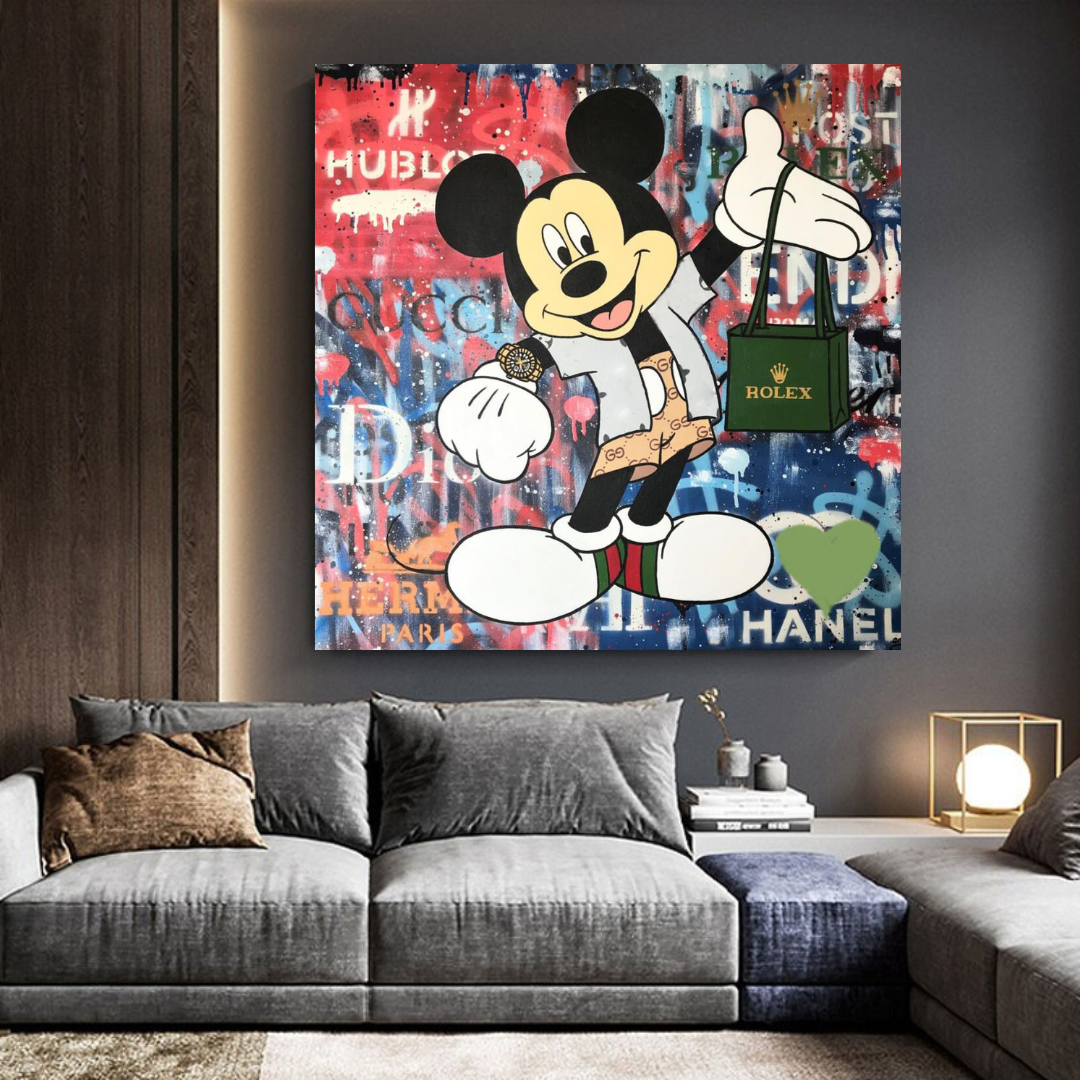 ChandeliersDecor.com-Wall Posters-Mickey Mouse Canvas Wall Art - Secure the Bag