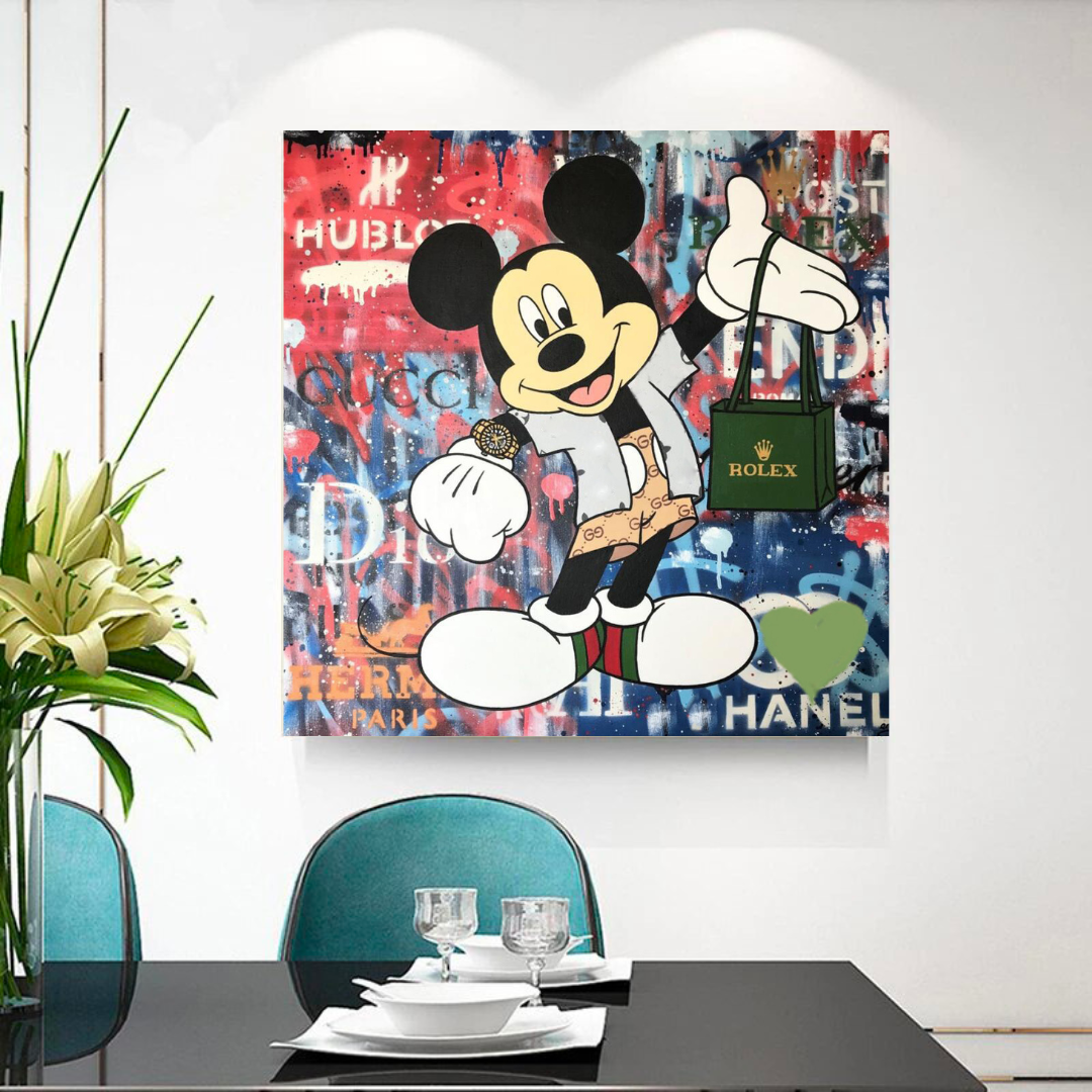 ChandeliersDecor.com-Wall Posters-Mickey Mouse Canvas Wall Art - Secure the Bag