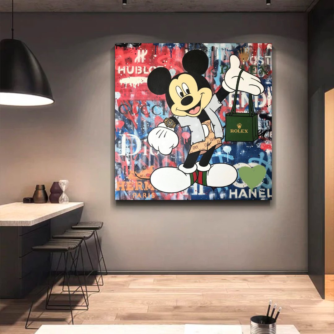 ChandeliersDecor.com-Wall Posters-Mickey Mouse Canvas Wall Art - Secure the Bag