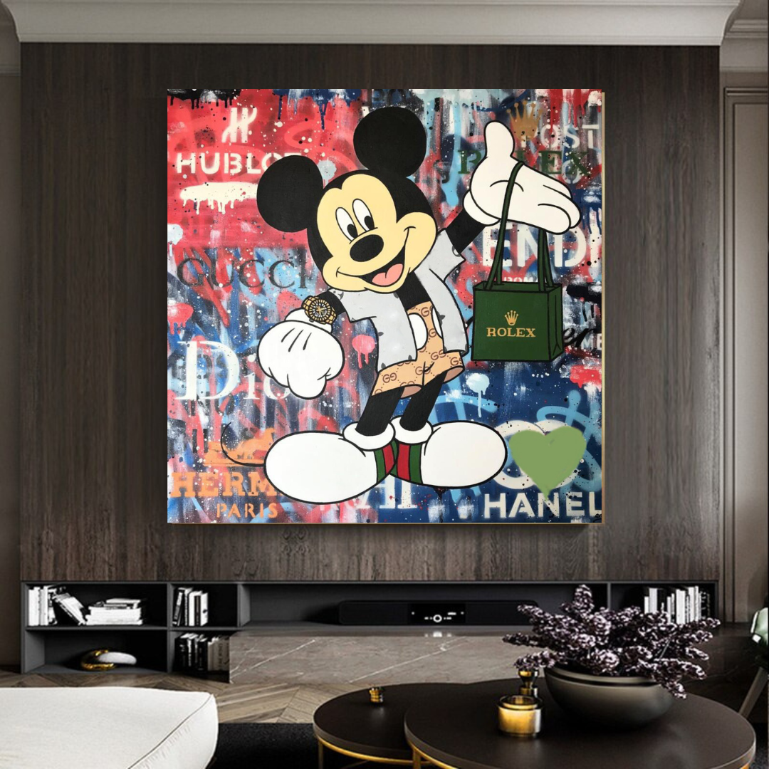 ChandeliersDecor.com-Wall Posters-Mickey Mouse Canvas Wall Art - Secure the Bag
