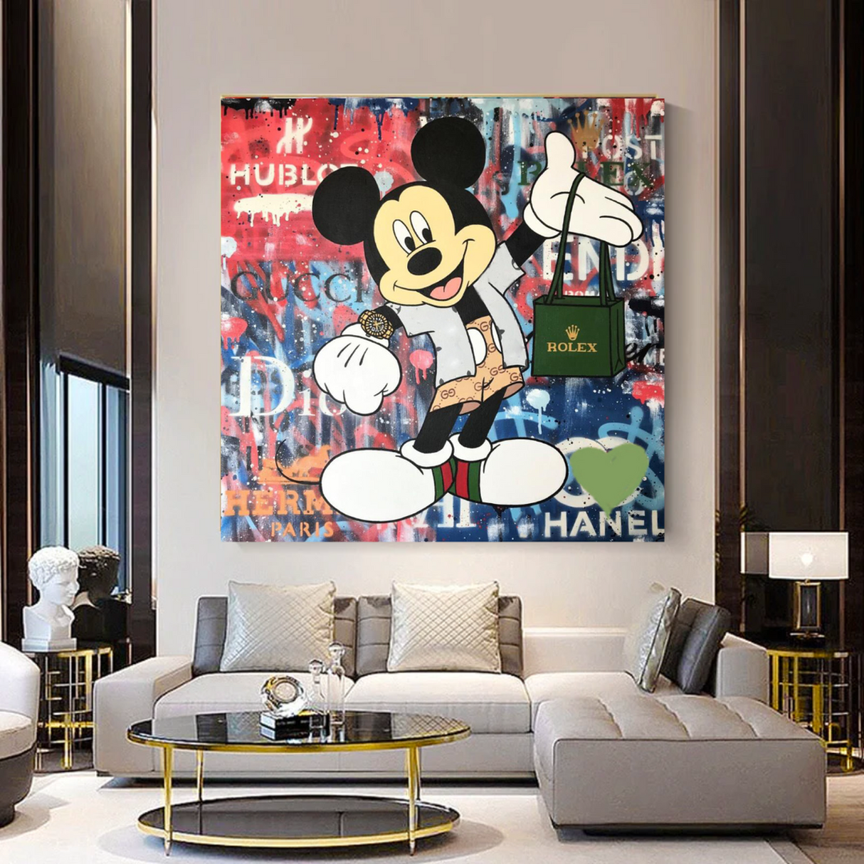 ChandeliersDecor.com-Wall Posters-Mickey Mouse Canvas Wall Art - Secure the Bag