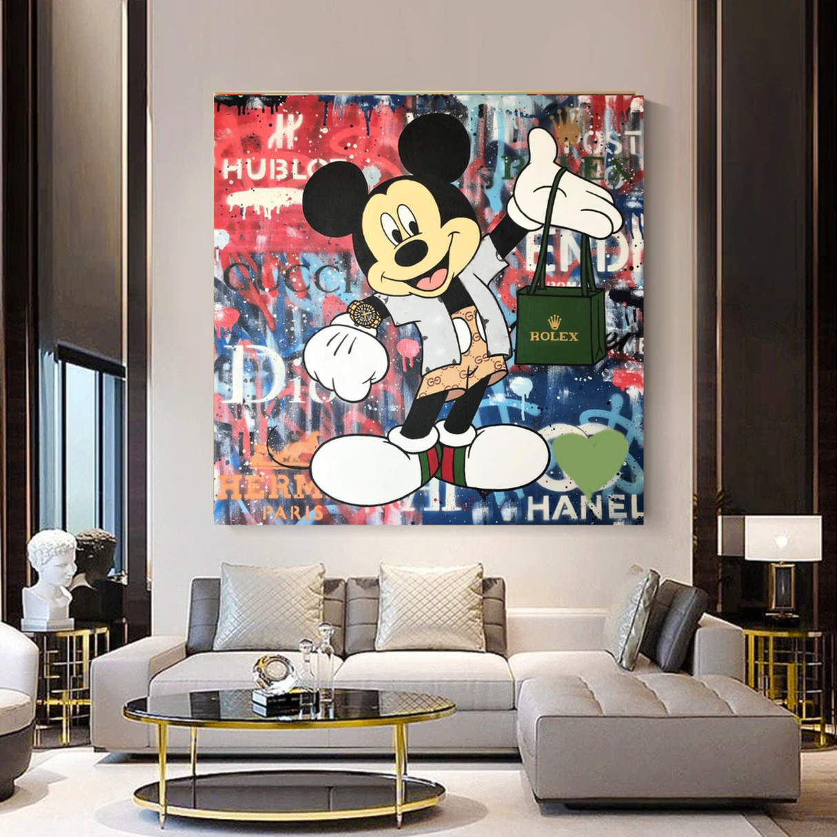 ChandeliersDecor.com-Wall Posters-Mickey Mouse Canvas Wall Art - Secure the Bag