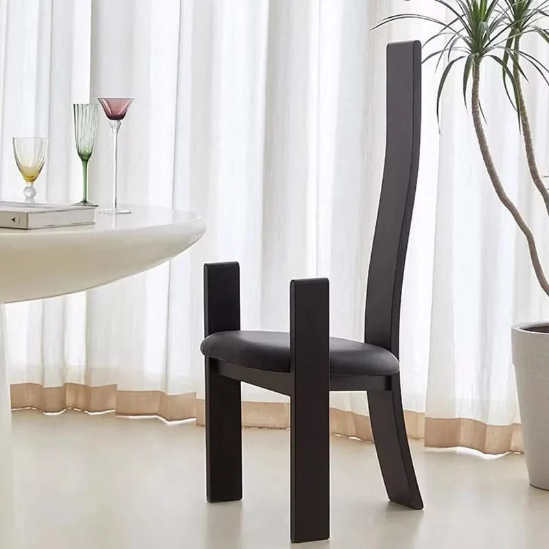 Mid Century Minimalist Wooden Dining Chair-ChandeliersDecor.com