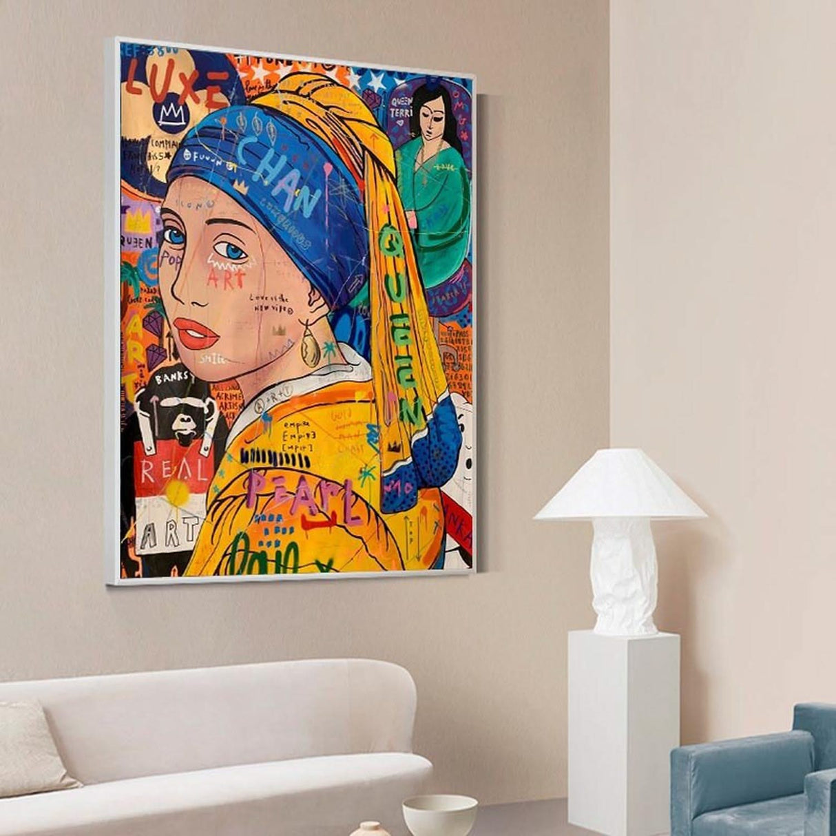 Milkmaid Graffiti Wall Art: Bold and Unique Decor-ChandeliersDecor.com