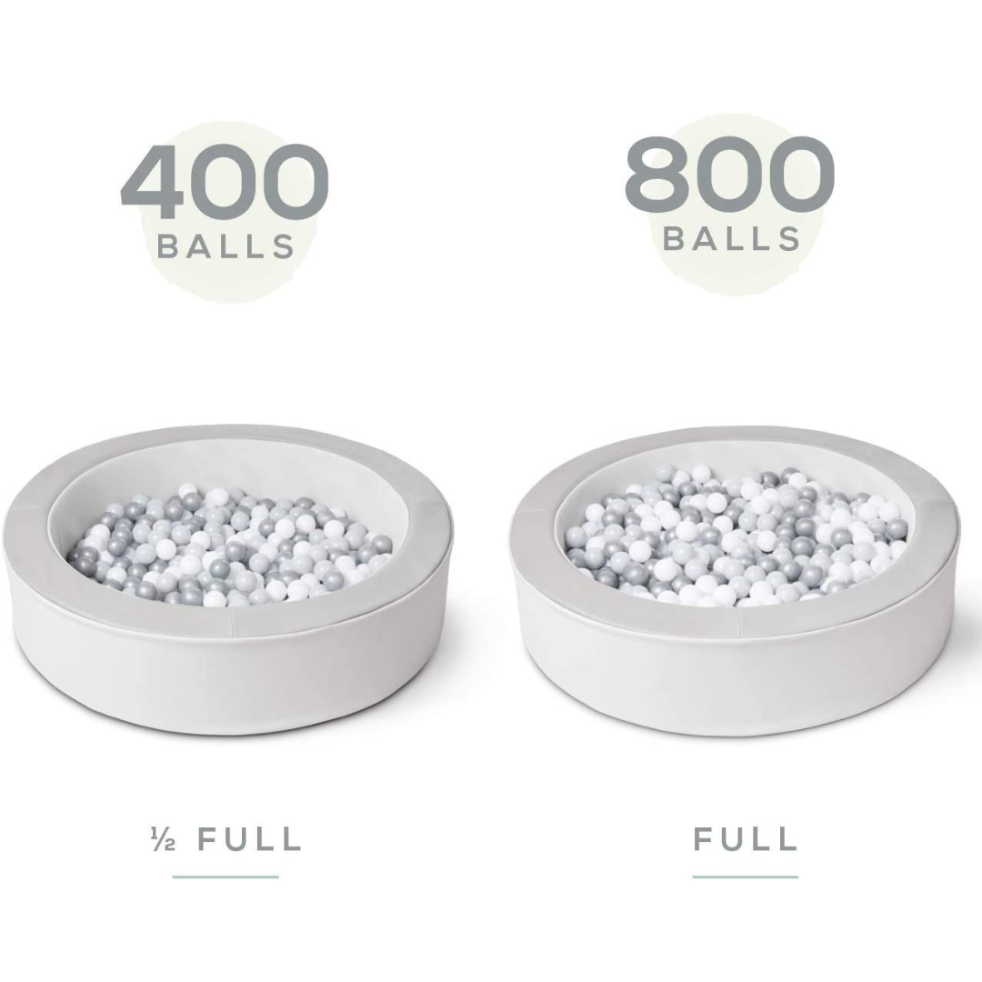 ChandeliersDecor.com-Playpen and Ball Pits-Milliard Ball Pit Professional Quality for Toddlers and Baby (Grey and White)