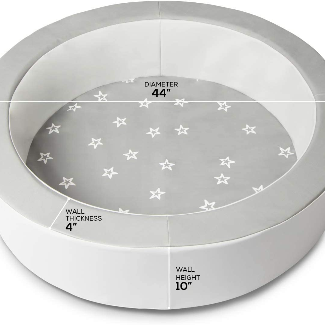 ChandeliersDecor.com-Playpen and Ball Pits-Milliard Ball Pit Professional Quality for Toddlers and Baby (Grey and White)