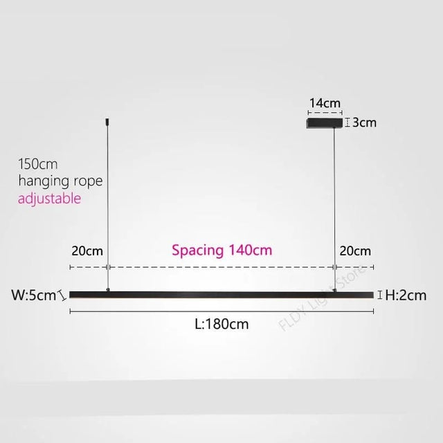 Minimalist Aluminium LED Bar Light-ChandeliersDecor.com