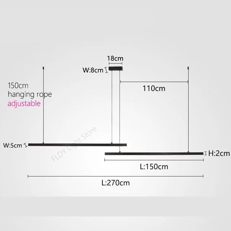 Minimalist Aluminium LED Bar Light-ChandeliersDecor.com