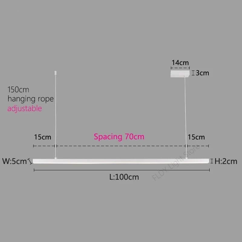 Minimalist Aluminium LED Bar Light-ChandeliersDecor.com