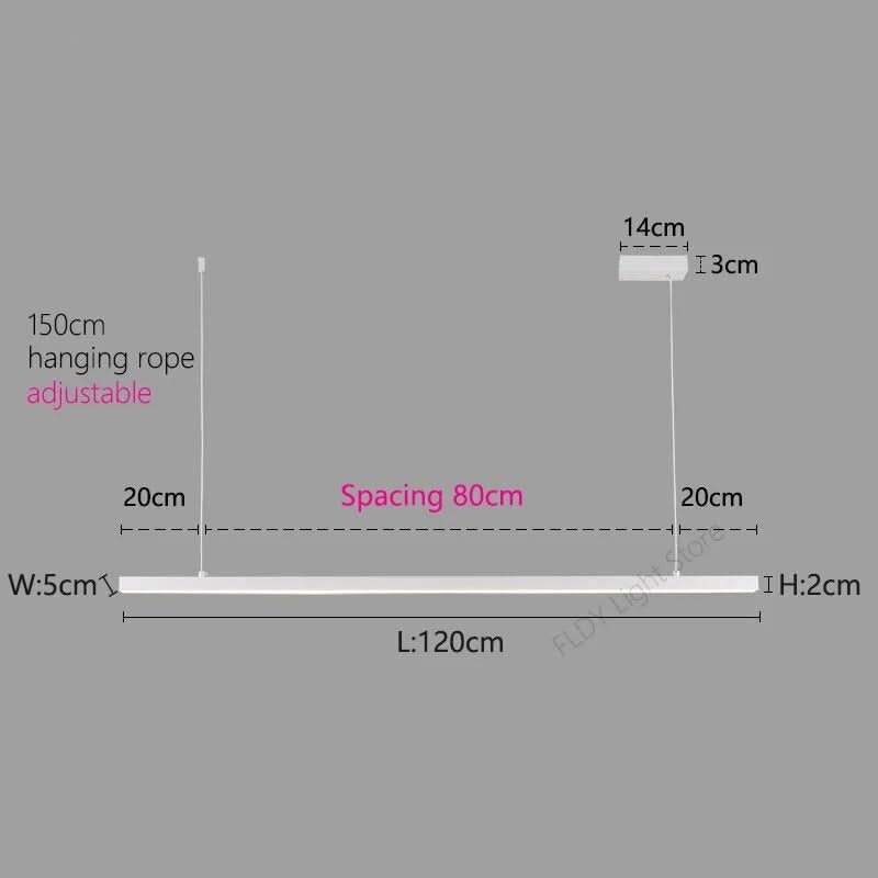 Minimalist Aluminium LED Bar Light-ChandeliersDecor.com