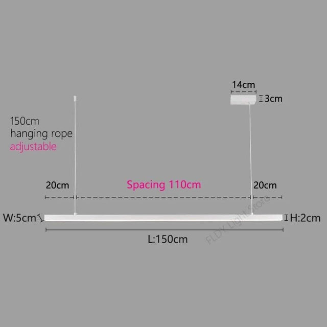 Minimalist Aluminium LED Bar Light-ChandeliersDecor.com