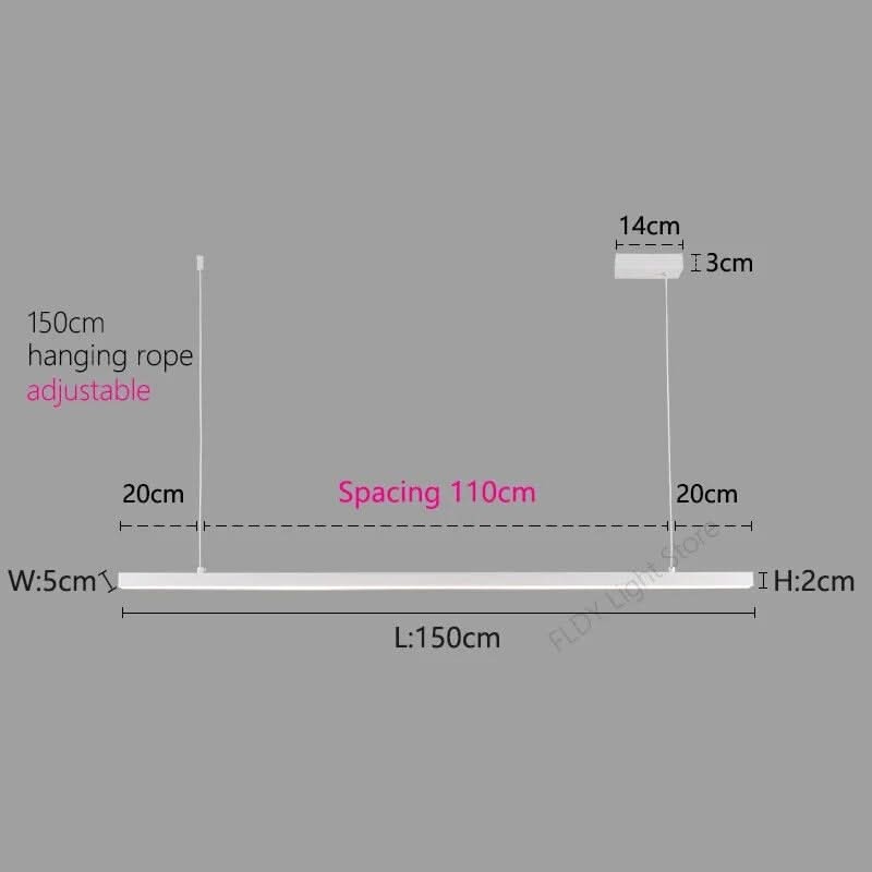 Minimalist Aluminium LED Bar Light-ChandeliersDecor.com