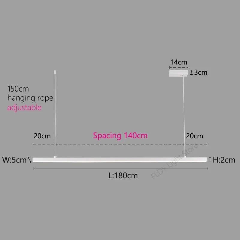 Minimalist Aluminium LED Bar Light-ChandeliersDecor.com