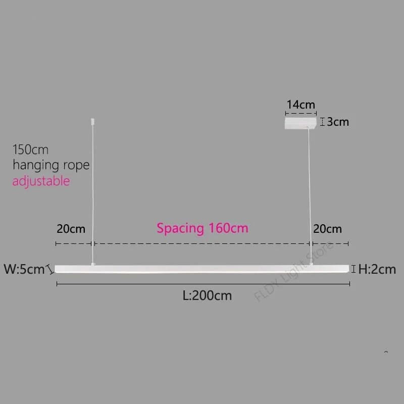 Minimalist Aluminium LED Bar Light-ChandeliersDecor.com