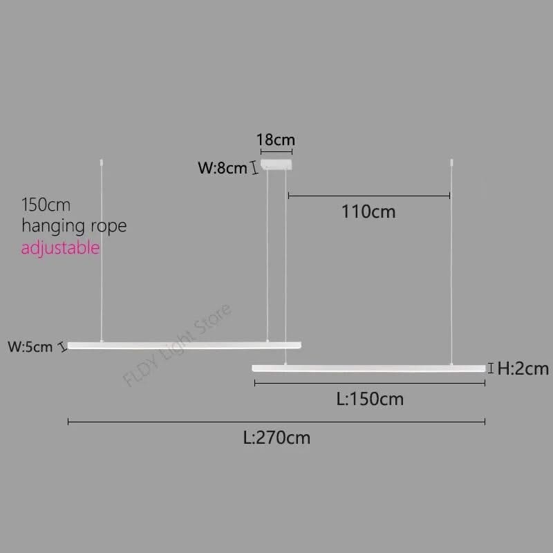 Minimalist Aluminium LED Bar Light-ChandeliersDecor.com