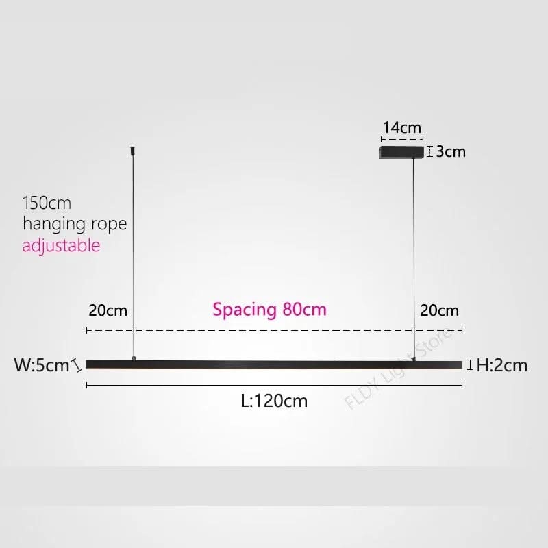 Minimalist Aluminium LED Bar Light-ChandeliersDecor.com