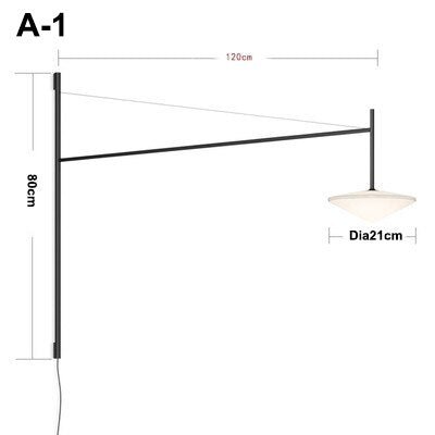 Minimalist Long Pole Wall Lamp: Trendy Lighting Solution-ChandeliersDecor.com