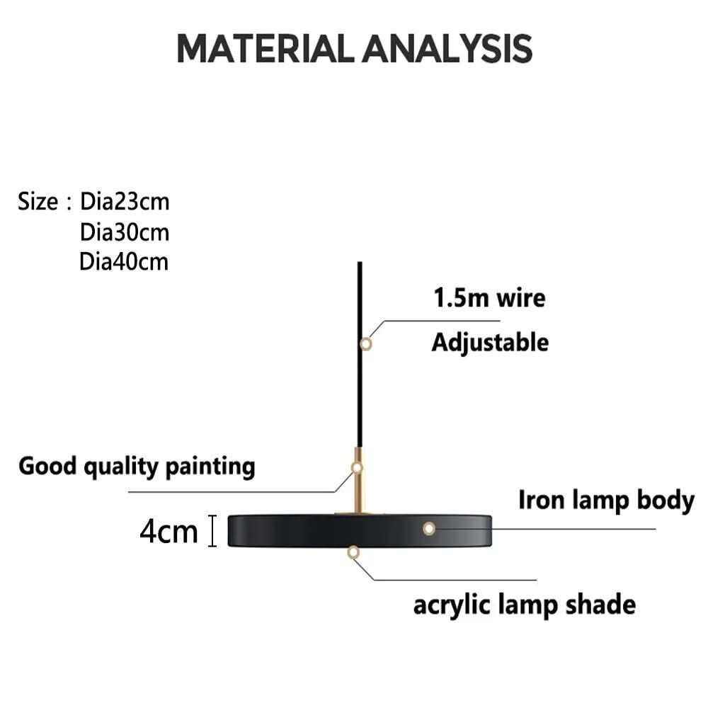 Minimalist Metal Plate Asteria Pendant Hanging Light-ChandeliersDecor.com