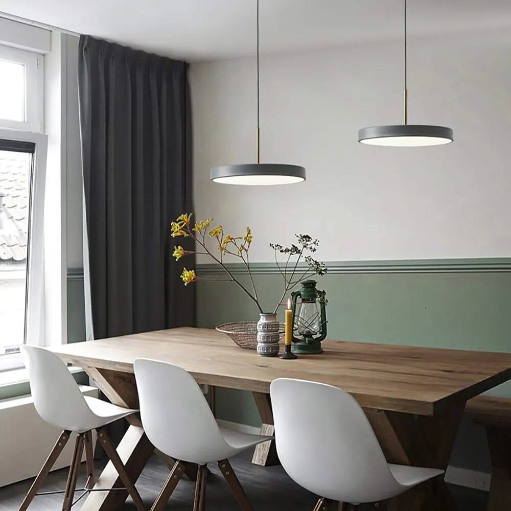 Minimalist Metal Plate Asteria Pendant Hanging Light-ChandeliersDecor.com