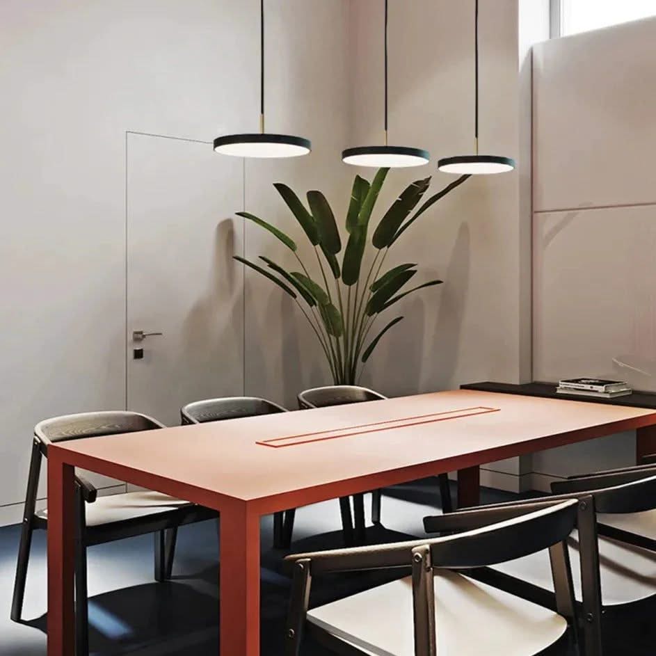 Minimalist Metal Plate Asteria Pendant Hanging Light-ChandeliersDecor.com