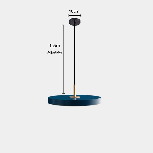 Minimalist Metal Plate Asteria Pendant Hanging Light-ChandeliersDecor.com