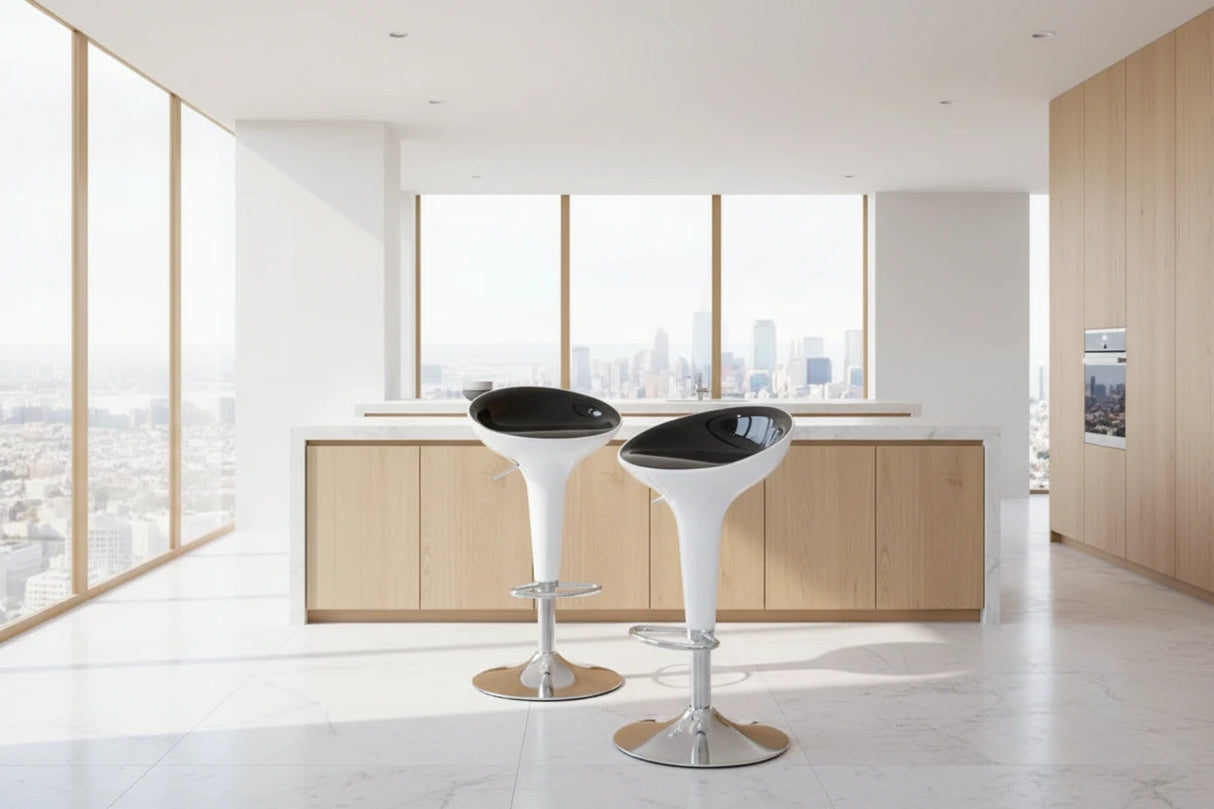 Minimalist Swivel Simple Back Bar Chair-ChandeliersDecor.com